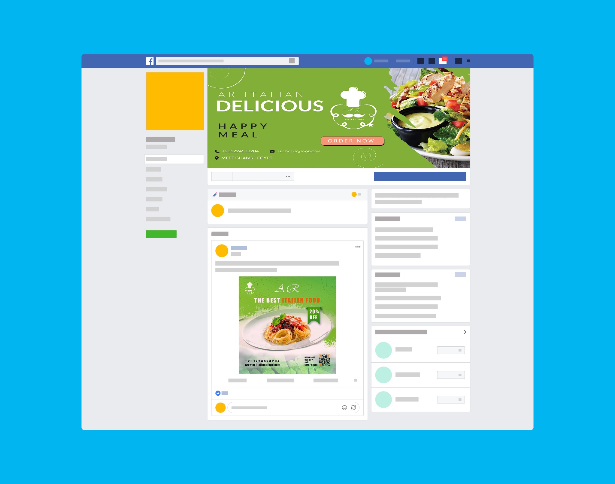 AR ITALIANO Facebook Feed Mockup