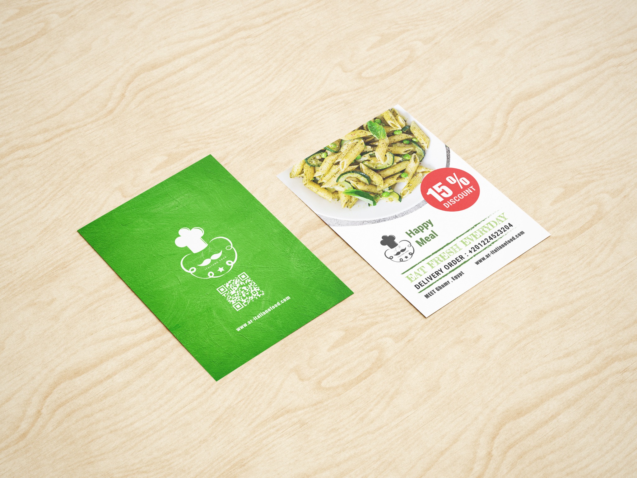 AR ITALIANO Flyer & Card Mockup