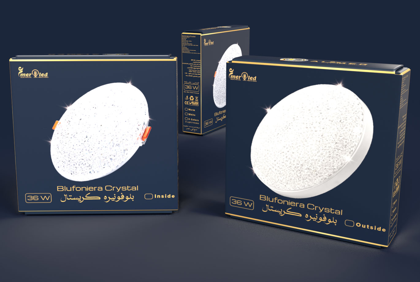 Blufoniera Crystal packaging mockup