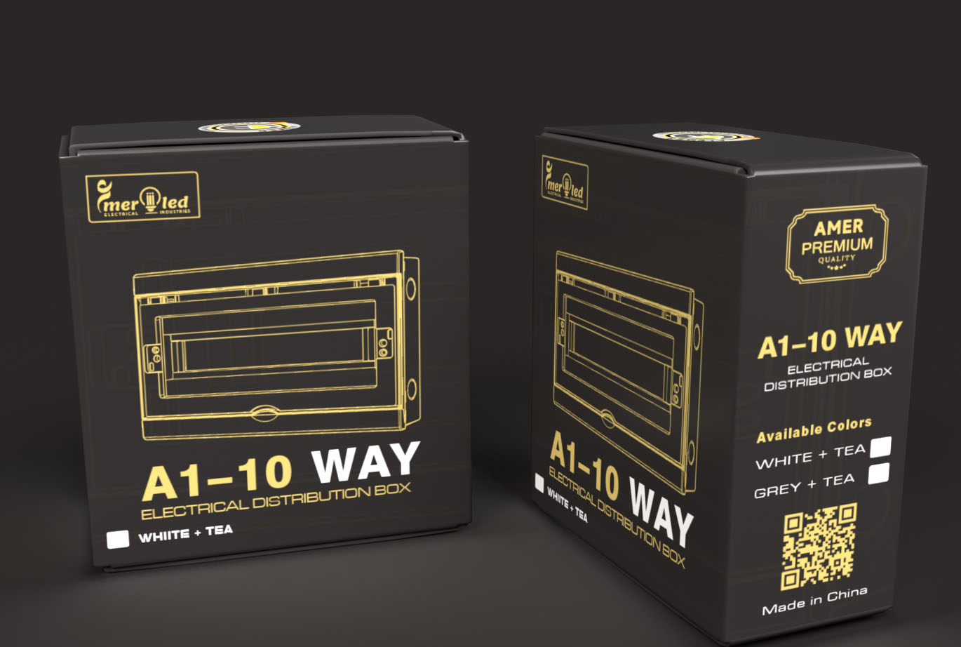 A1-10 Way electrical distribution box mockup