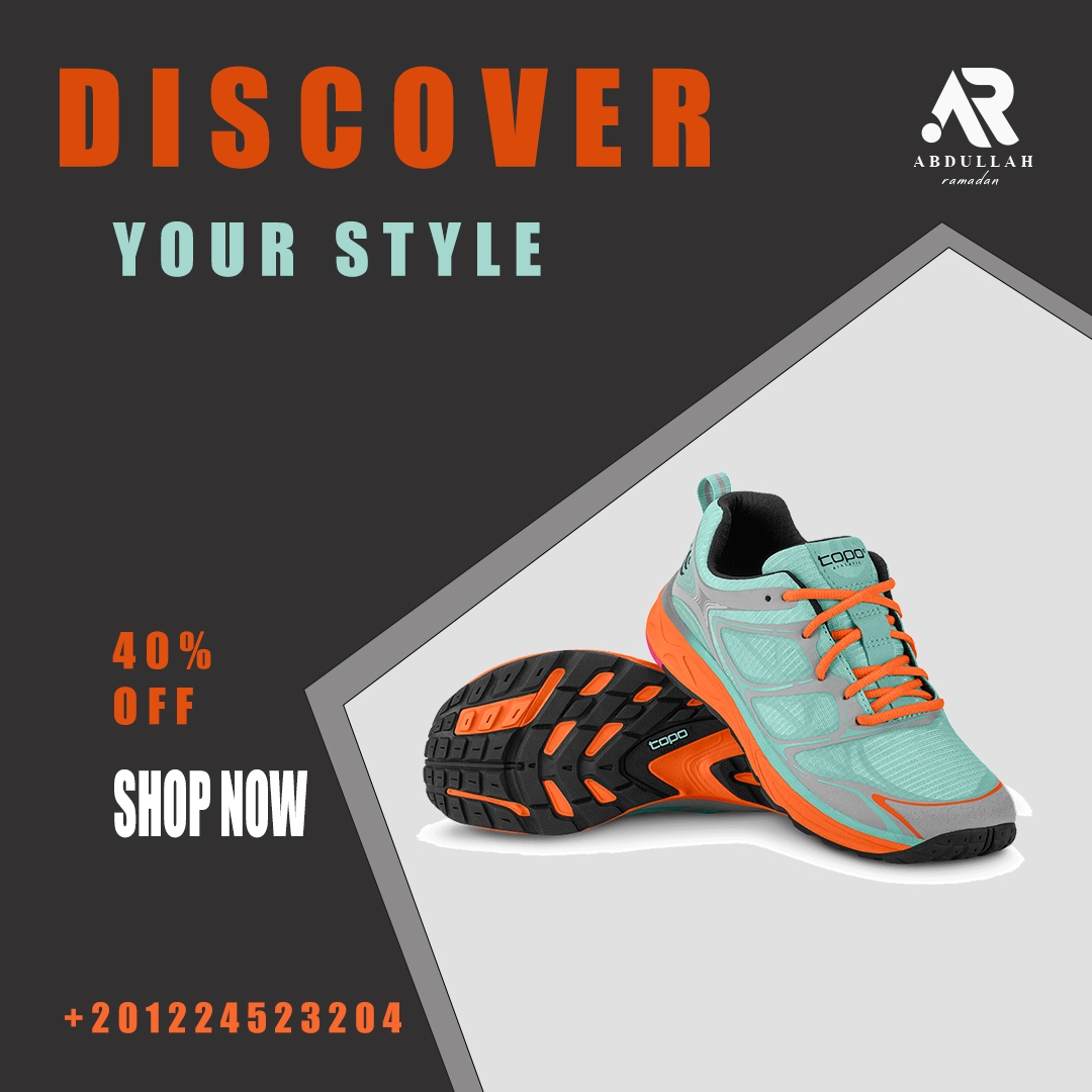 Athletic shoe promotional social post