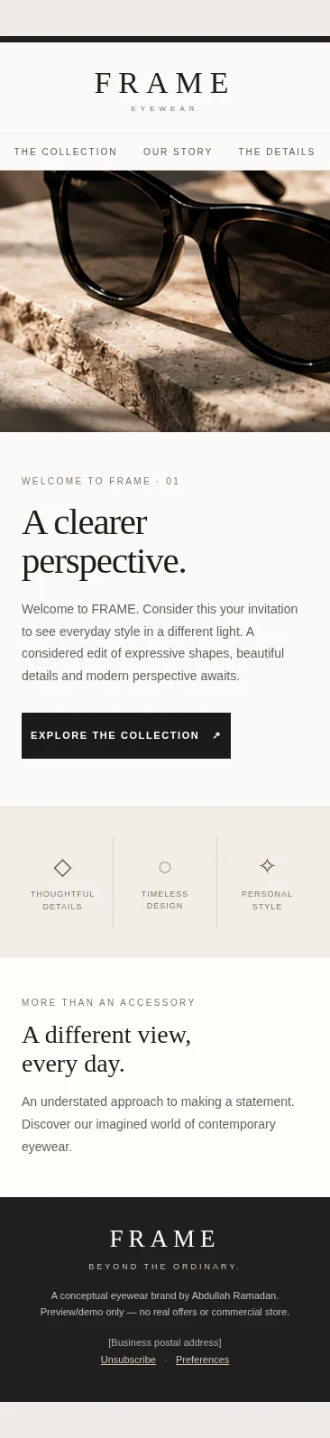 Mobile screenshot of the welcome HTML email
