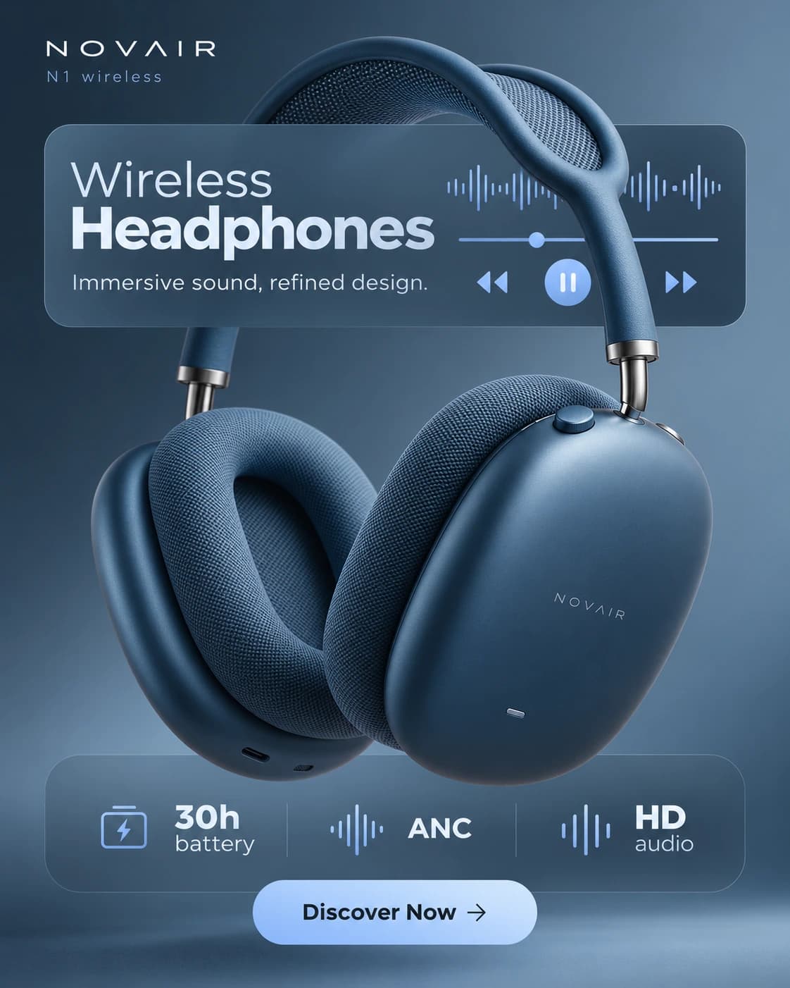 NOVAIR N1 — Wireless Headphones Campaign