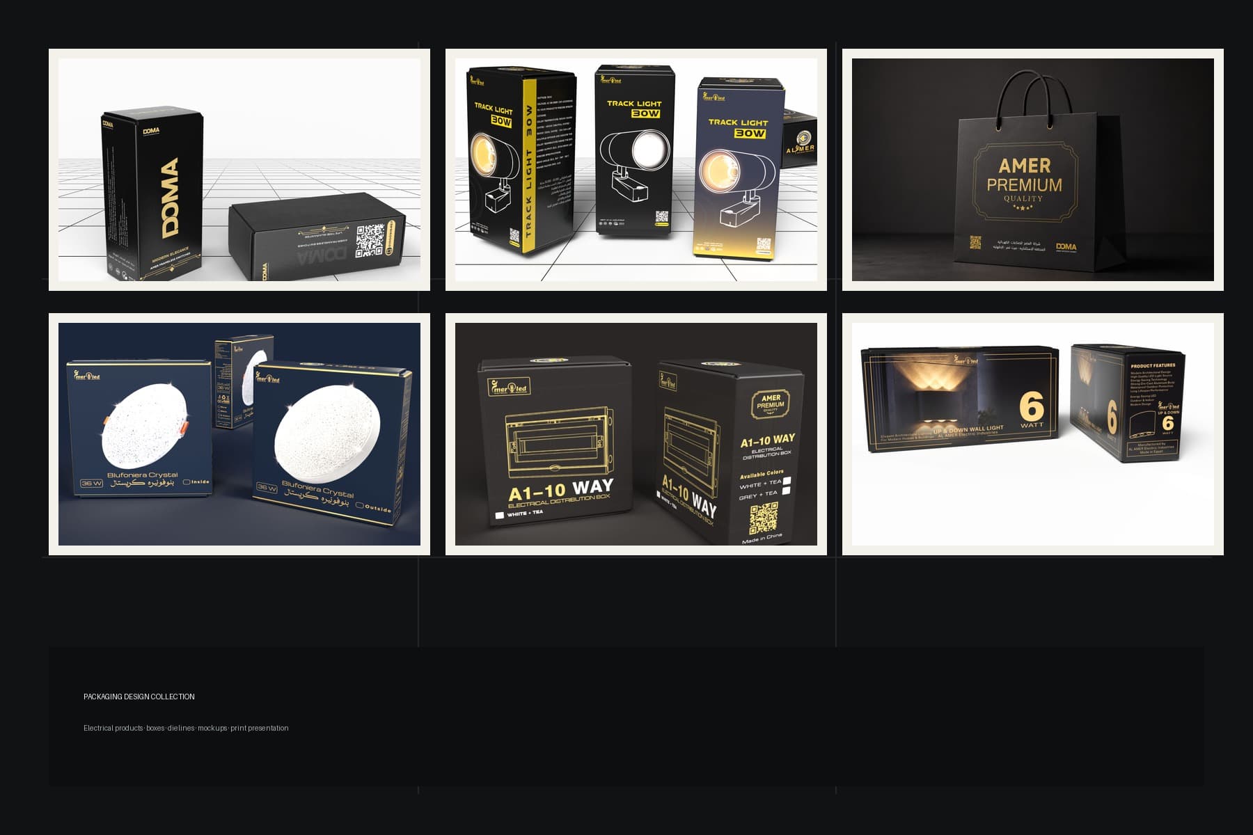 Packaging design collection collage