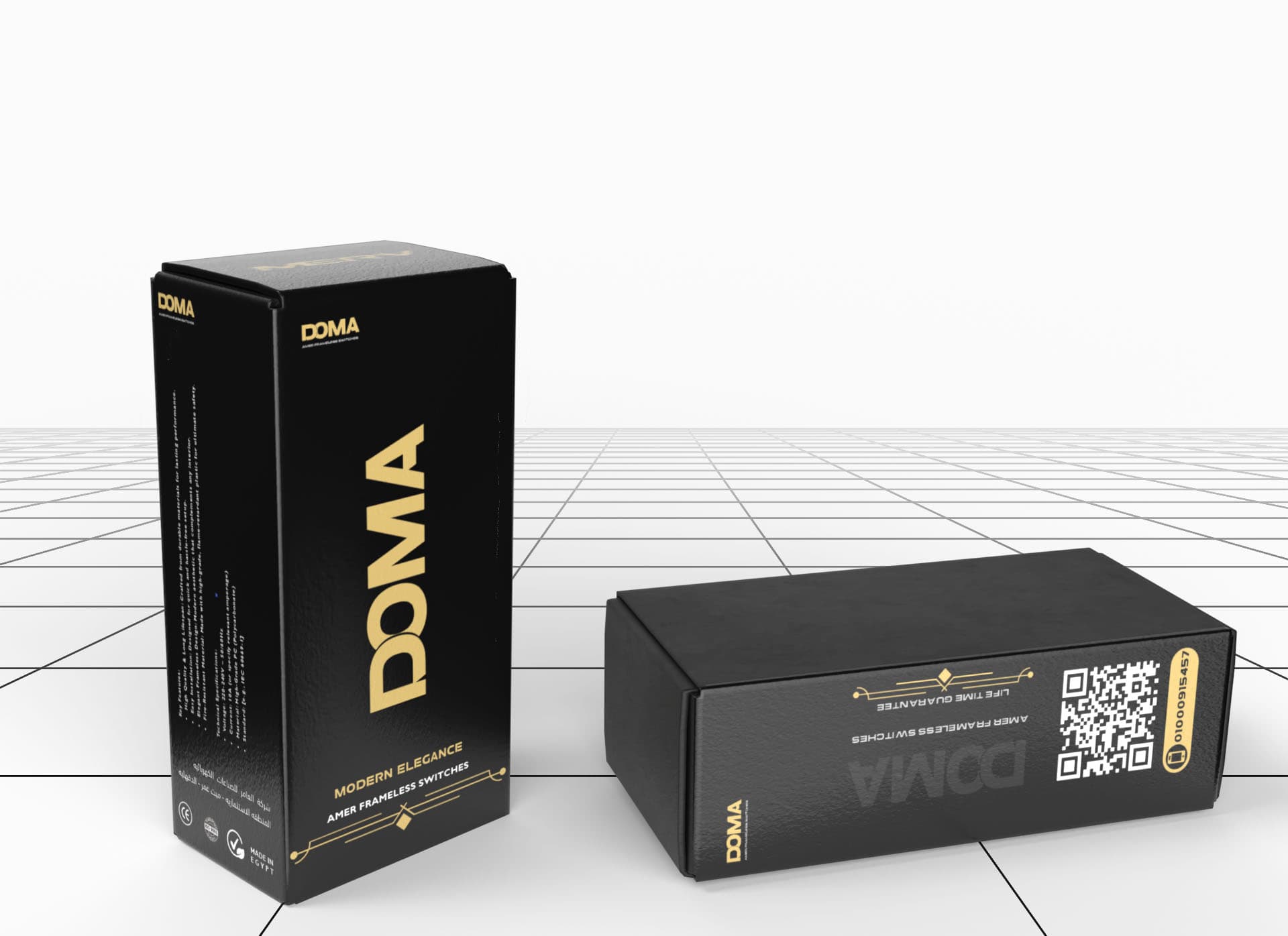 DOMA Premium Range packaging design