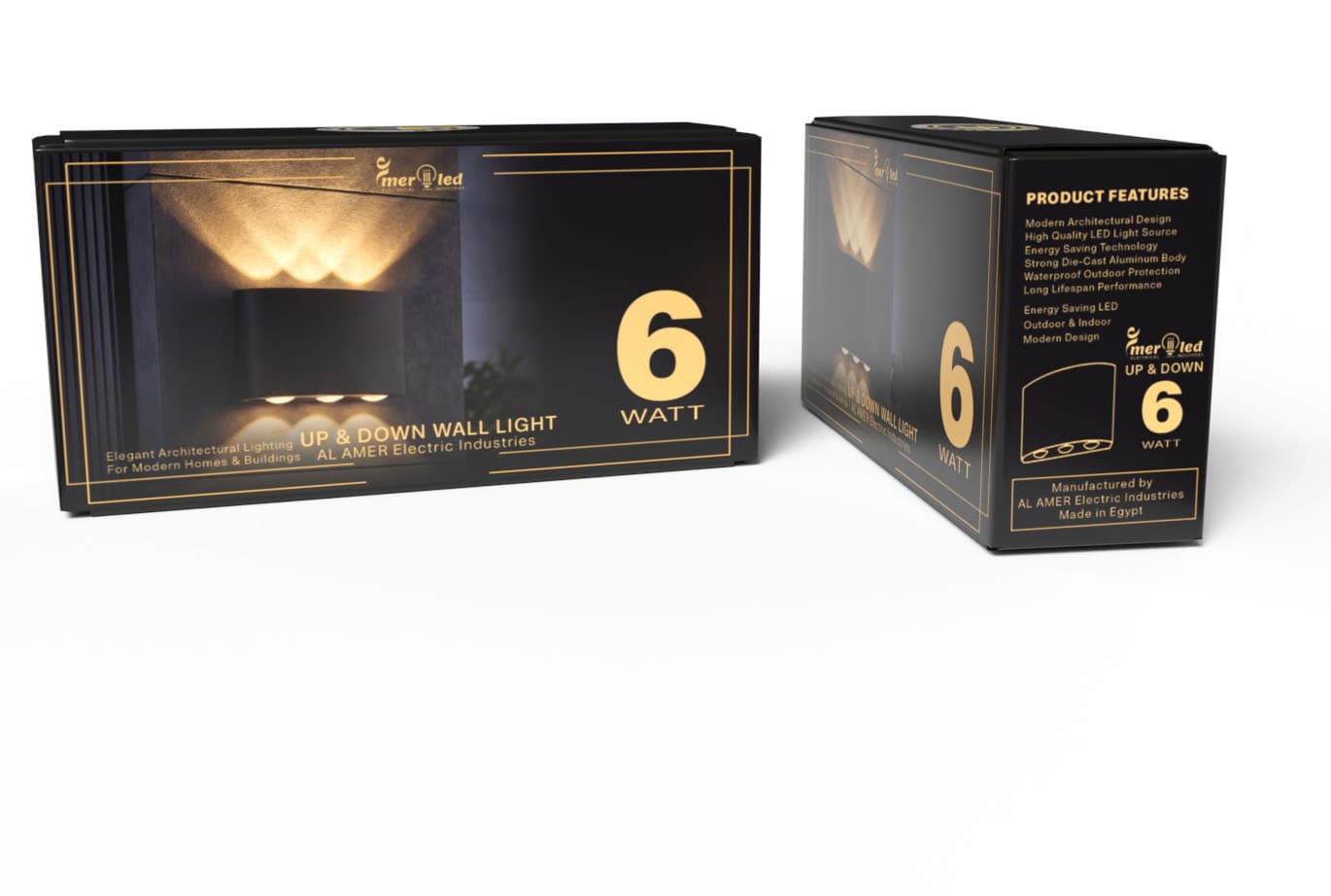 Up & Down Wall Light packaging design