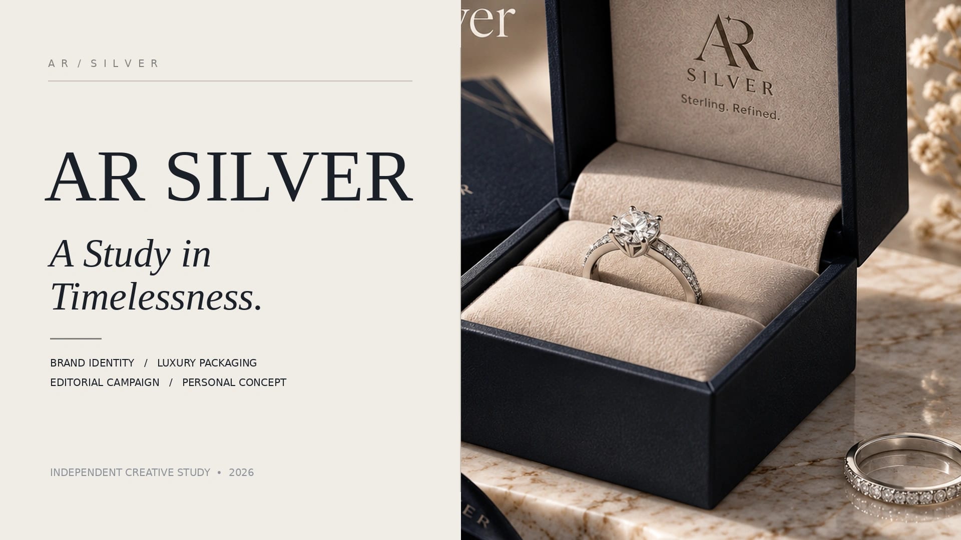AR Silver — Luxury Jewelry Branding, Packaging & Campaign preview 1