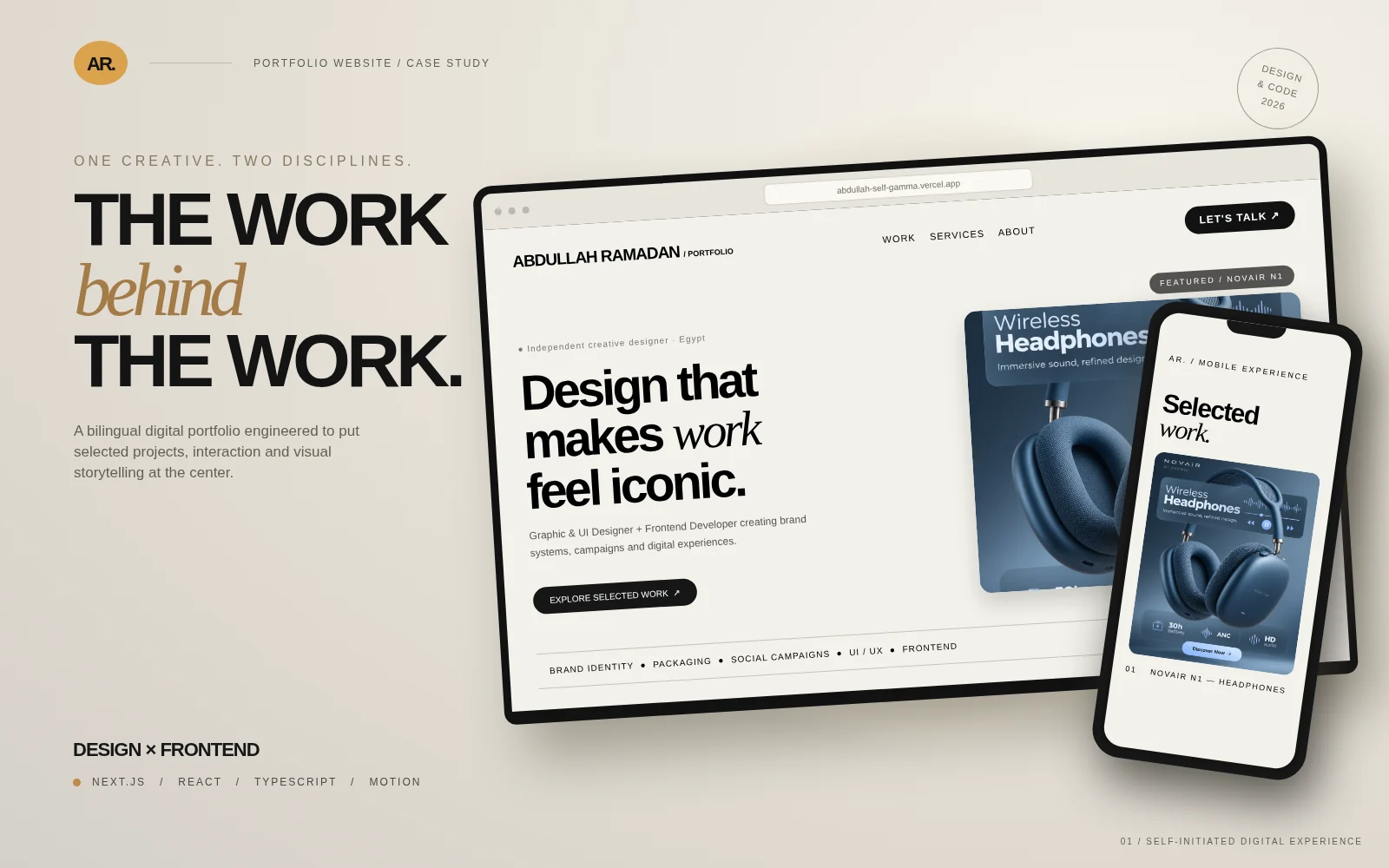 ABDULLAH RAMADAN — Creative Portfolio Platform preview 1